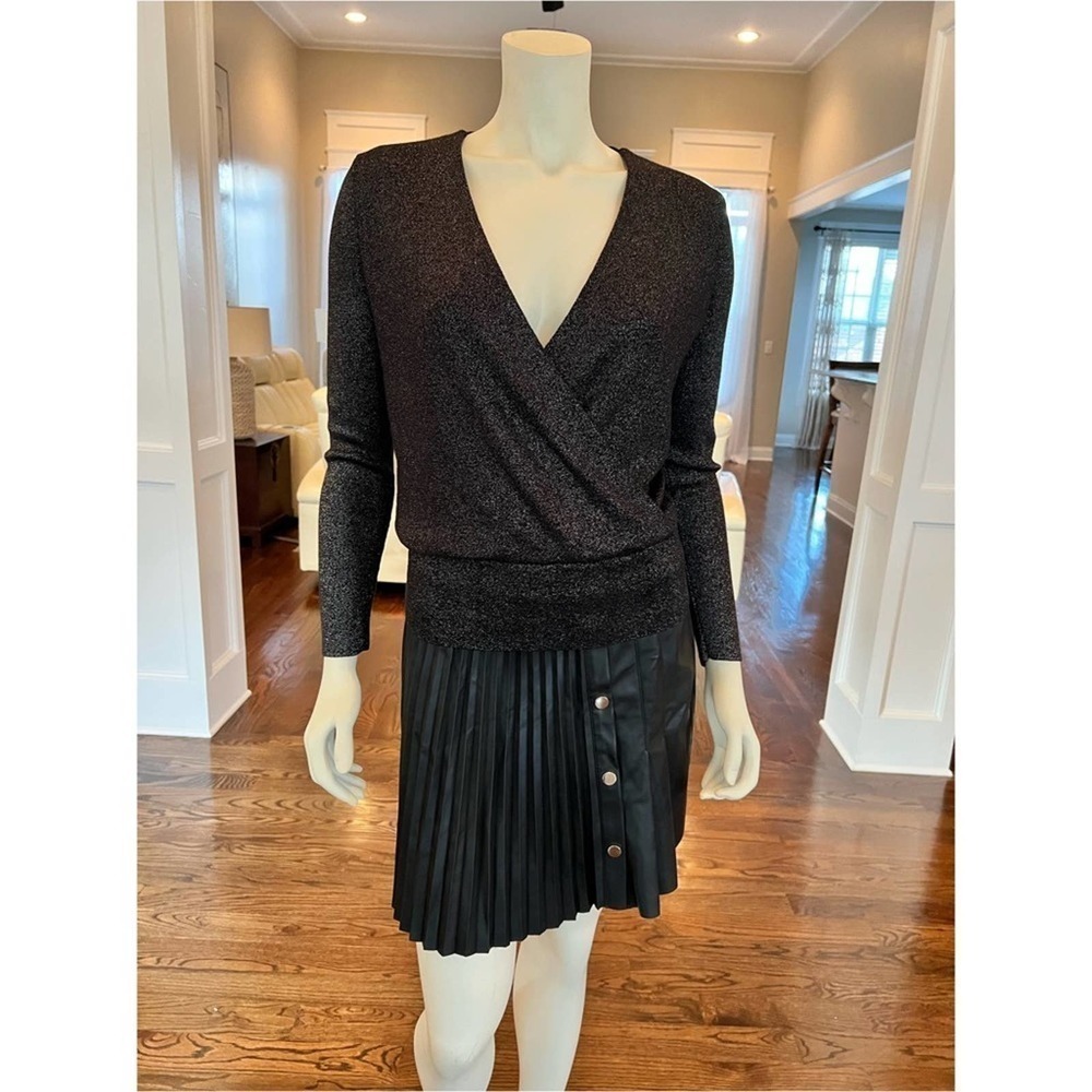 Ann Taylor black shimmery sweater size: SP - Picture 3 of 6